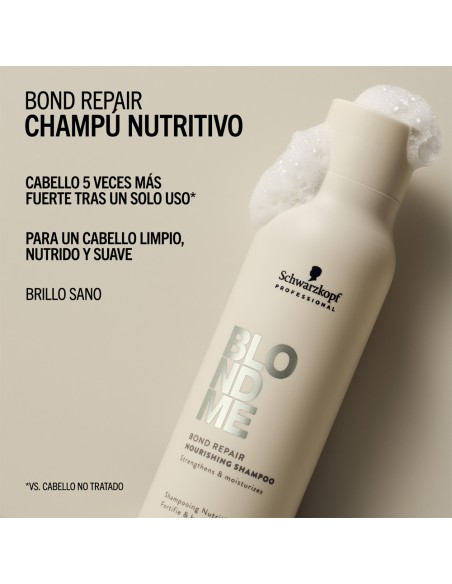 Schwarzkopf - Champú Nutritivo BlondMe Bond Repair Nourishing 300 ml