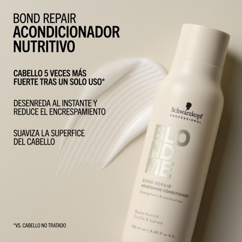 Schwarzkopf - Acondicionador Nutritivo BlondMe Bond Repair Nourishing 250 ml