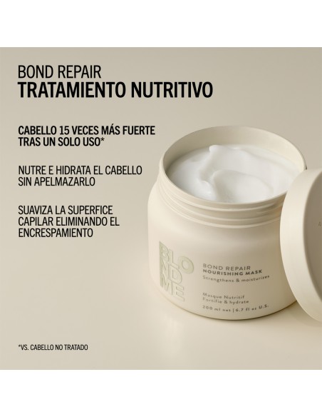 Schwarzkopf - Tratamiento Nutritivo BlondMe Bond Repair Nourishing Mask 200 ml