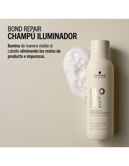 Schwarzkopf - Champú Iluminador BlondMe Bond Repair Brightening 300 ml