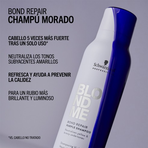 Schwarzkopf - BlondMe Bond Repair Purple Shampoo 300 ml
