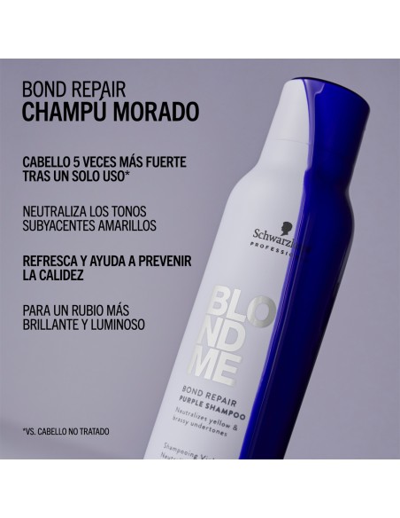 Schwarzkopf - BlondMe Bond Repair Purple Shampoo 300 ml