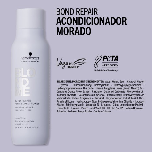 Schwarzkopf - BlondMe Bond Repair Purple Conditioner 250 ml