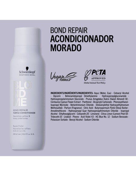 Schwarzkopf - BlondMe Bond Repair Purple Conditioner 250 ml