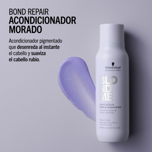 Schwarzkopf - Acondicionador Morado BlondMe Bond Repair Purple 250 ml