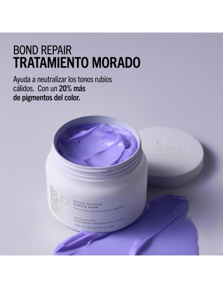 Schwarzkopf - Tratamiento Morado BlondMe Bond Repair Purple Mask 200 ml
