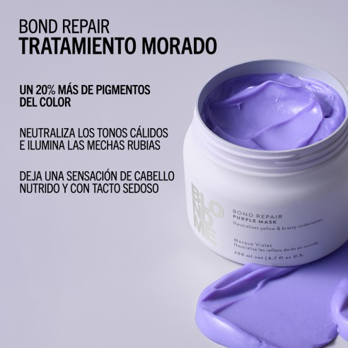 Schwarzkopf - BlondMe Bond Repair Purple Mask 200 ml