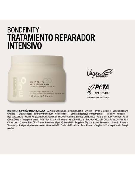 Schwarzkopf - Tratamiento Reparador Intensivo BlondMe Bondfinity Deep Repair Mask 200 ml
