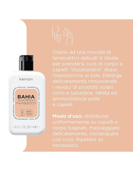 Kemon - Bahia Hair & Body Shampooing-Douche Aprés-Soleil 250 ml