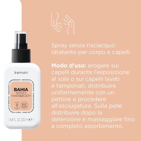 Kemon - Bahia Hair & Body Spray Hydratant et Démêlant 200 ml