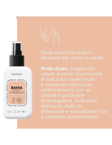 Kemon - Bahia Hair & Body Spray Idratante e Districante 200 ml