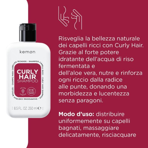 Kemon - Hair Care Curly Hair Shampoo Capelli Ricci 250 ml