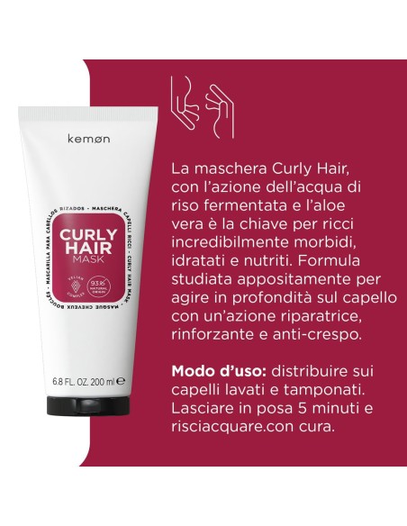 Kemon - Hair Care Curly Hair Maschera Capelli Ricci 200 ml