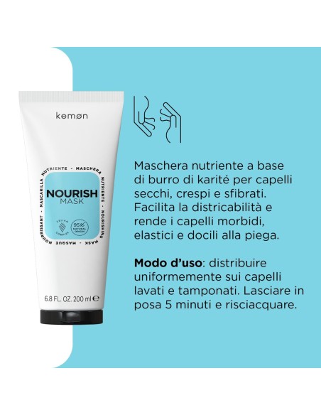 Kemon - Mascarilla Nutritiva Hair Care Nourish 200 ml