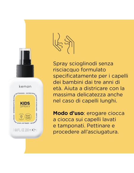 Kemon - Spray Desenredante para Niños Hair Care Kids Spray 200 ml
