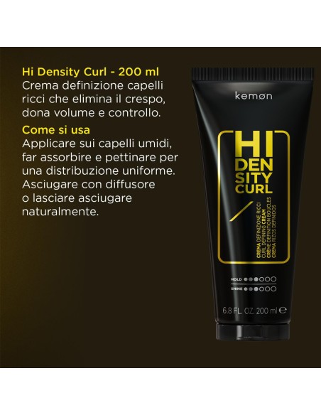 Kemon - Hair Style Hi Density Curl Crème Definition Boucles 200 ml