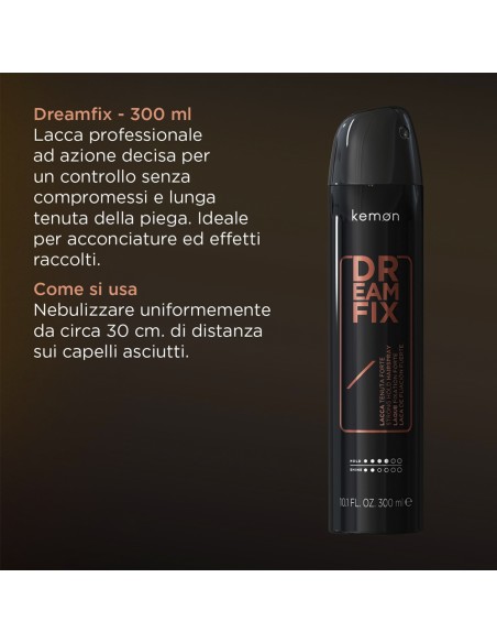 Kemon - Laca de Fijación Fuerte Hair Style Dreamfix 300 ml