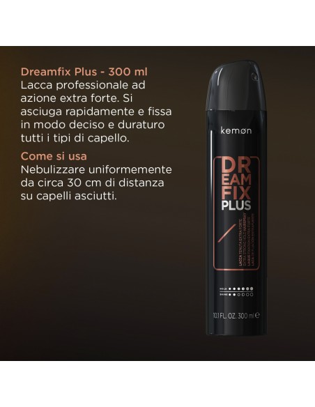 Kemon - Laca de Fijación Extrafuerte Hair Style Dreamfix Plus 300 ml