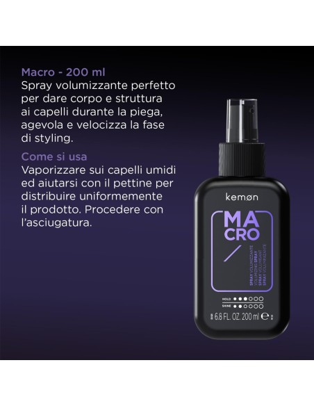 Kemon - Spray Voluminizante Hair Style Macro 200 ml
