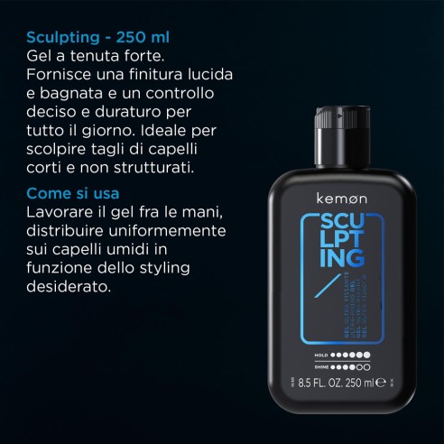 Kemon - Hair Style Sculpting Gel Ultra Fissante 250 ml
