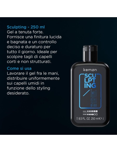 Kemon - Hair Style Sculpting Gel Ultra-Fixant 250 ml