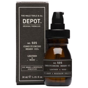 Depot - Aceite para Barba no. 505 Conditioning Beard Oil Leather & Wood 30 ml