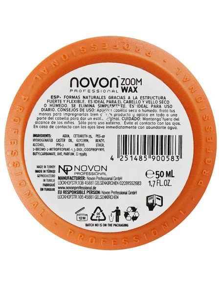 Novon - Cera de Fijación Media/Fuerte Zoom Wax Nº6 Medium Strong Hold 150 ml - ZZNOV58379