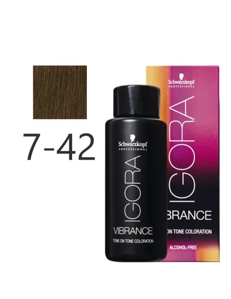 Schwarzkopf - Igora Vibrance 7-42 Blonde Medium Beige Ash 60 ml