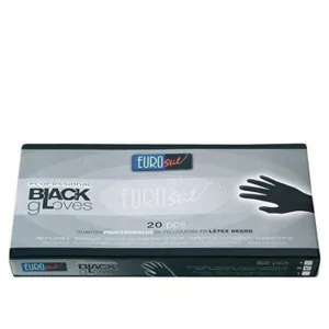 Eurostil - 02833 - Caja 20 Guantes Látex Negros M