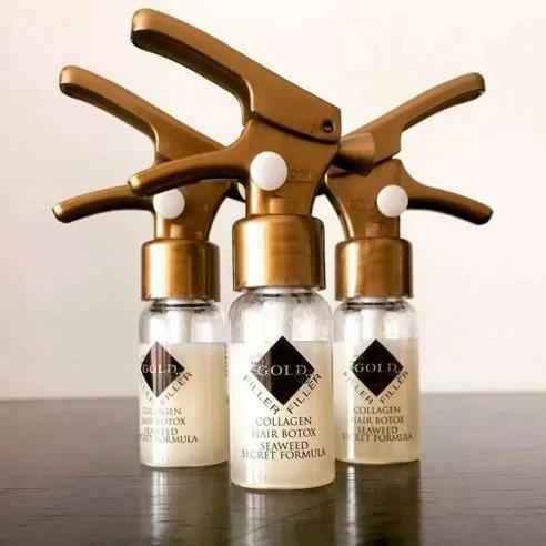 Kleral System - Semi di Lino - Caja de 9 Unds. Gold Filler Hair Botox 10 ml