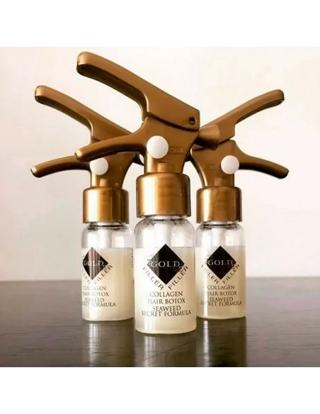 Kleral System - Semi di Lino - Caja de 9 Unds. Gold Filler Hair Botox 10 ml