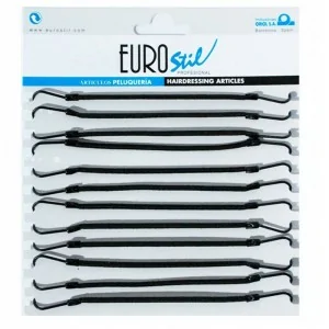 Eurostil - 00858 - Cartón 12 gomas c/gancho negro